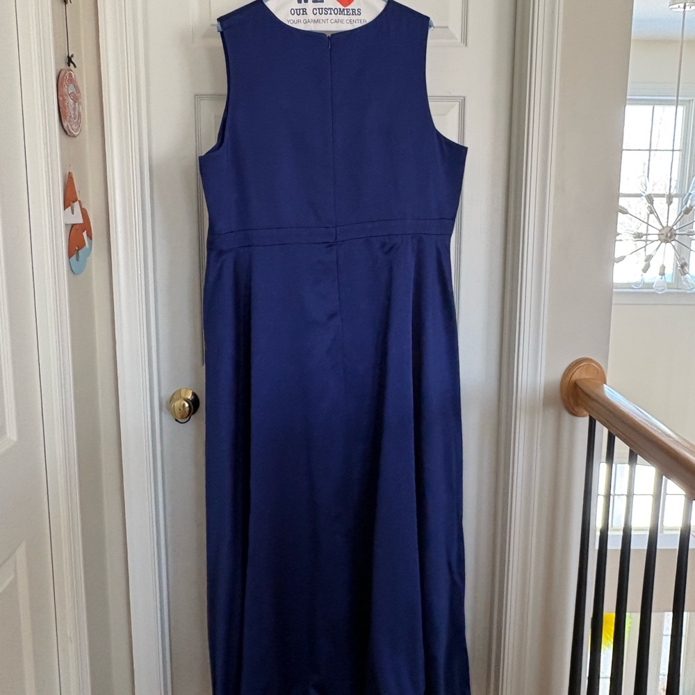 Xscape Midnight Blue Backless Dress